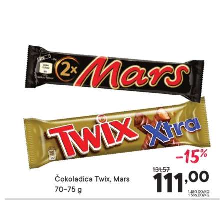 Čokoladica Twix, Mars