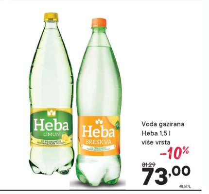 Voda gazirana Heba 1,5 l