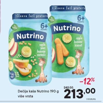Dečija kaša Nutrino 190 g više vrsta