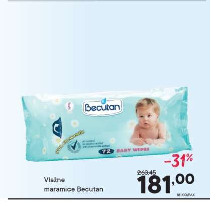 Vlažne maramice Becutan