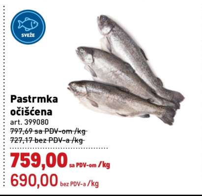 PASTRMKA OČIŠĆENA