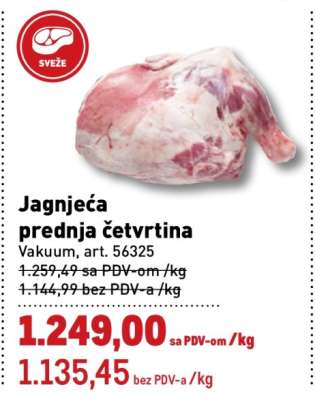 Jagnjeća prednja četvrtina