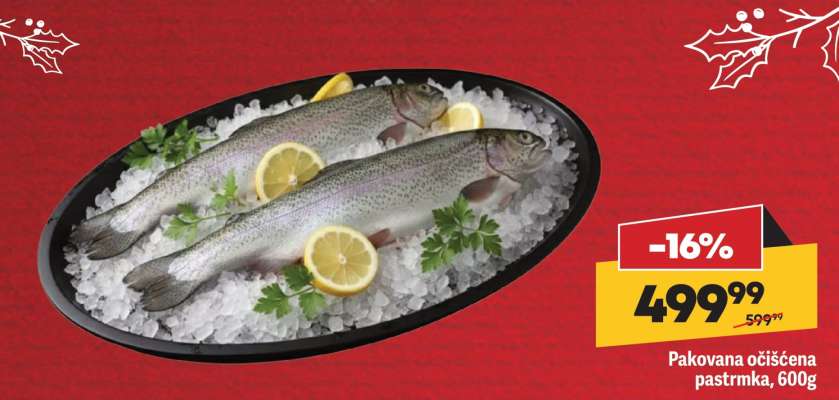 Pakovana očišćena pastrmka 600g