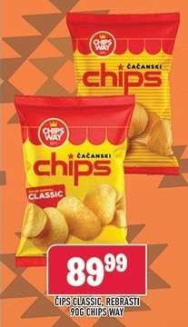 Čips classic rebrasti