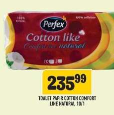 Toalet papir cotton comfort line natural, 10/1