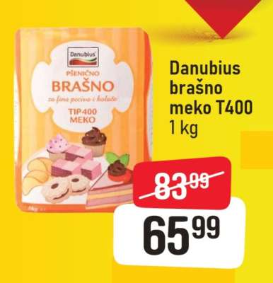Danubius brašno meko T400 1 kg