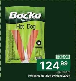 Kobasica hot dog svinjska 205g