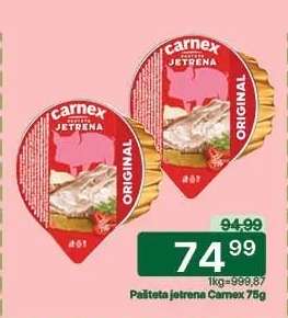 PAŠTETA JETRENA CARNEX 75g