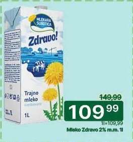 Mleko Zdravo 2% m.m. 1l