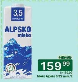 Mleko Alpsko 3,5% m.m. 1l