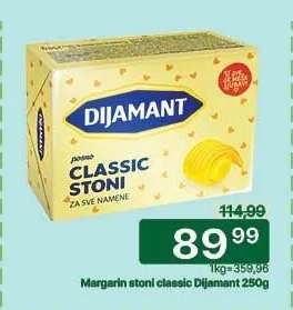 Margarin stoni classic Dijamant 250g
