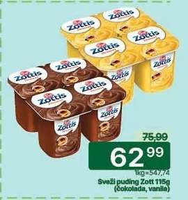 Sveži puding Zott 115g
