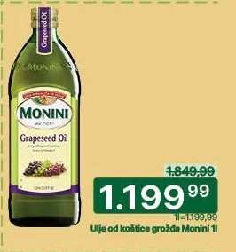 Ulje od koštice grožđa Monini 1l