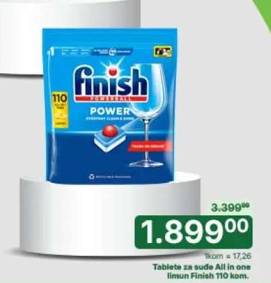 Tablete za sude all in one limun Finish 110 kom.