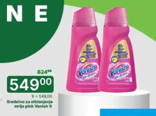 Sredstvo za otklanjanje mrlja pink Vanish 1l
