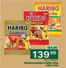 Bombone gumene Haribo, 100g