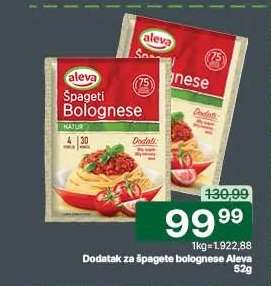 Dodatak za špagete bolognese Aleva