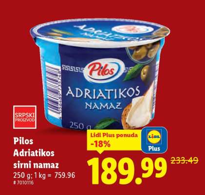 Pilos Adriatikos sirni namaz