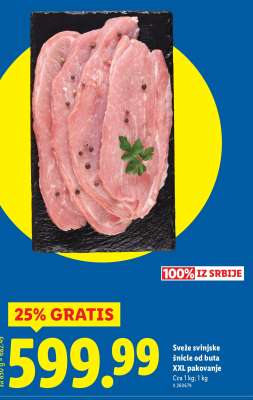 Sveže svinjske šnicle od buta