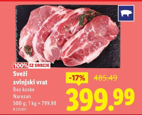 Sveži svinjski vrat