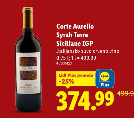 CORTE AURELIO Syrah Terre Siciliane IGP