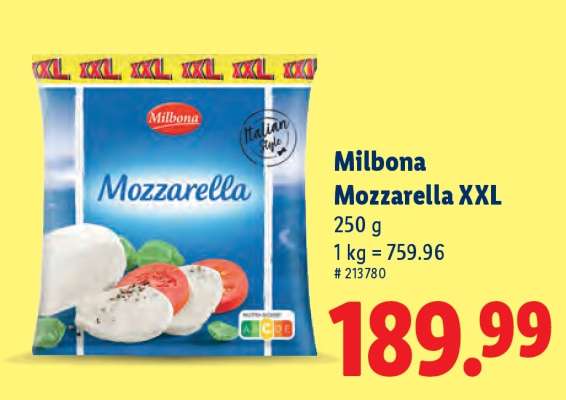 Milbona Mozzarella XXL