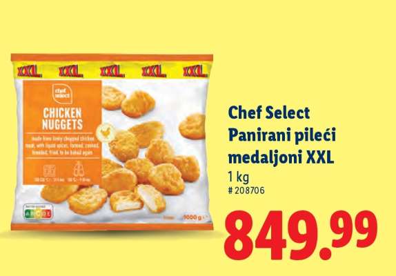 Chef Select Panirani pileći medaljoni XXL