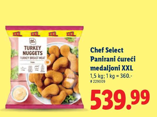 Chef Select Panirani čurecí medaljoni XXL