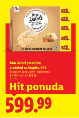 Bon Gelati premium sladoled na štapiću XXL