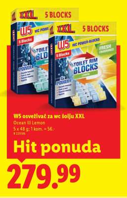 W5 osveživač za wc šolju XXL