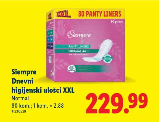 Siempre Dnevni higijenski ulošci XXL
