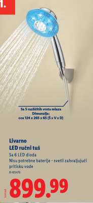 Livarno LED ručni tuš