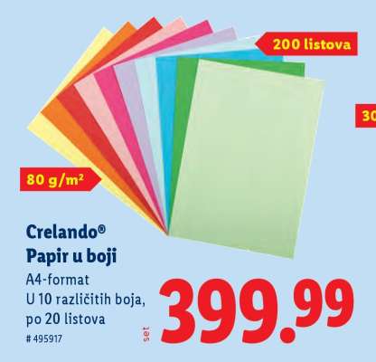 Crelando® Papir u boji