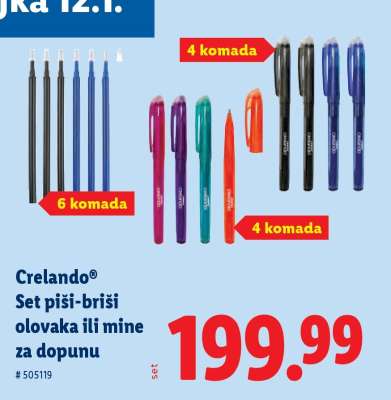 Crelando® Set piši-briši olovaka ili mine za dopunu