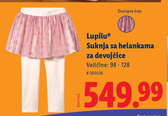 Lupilu Suknja sa helankama za devojčice