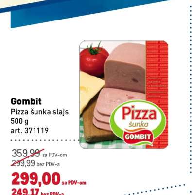 Gombit Pizza šunka slajs