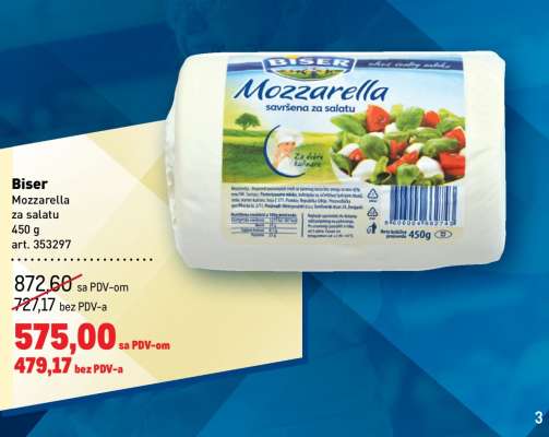 Biser Mozzarella za salatu