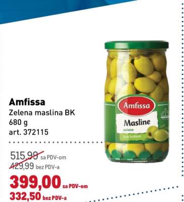 Amfissa Zelena maslina BK