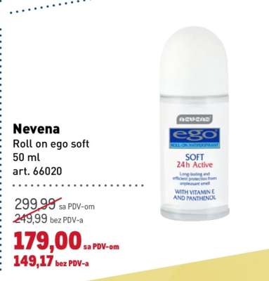 Nevena Roll on ego soft 50 ml