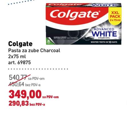 Colgate Pasta za zube Charcoal 2x75 ml