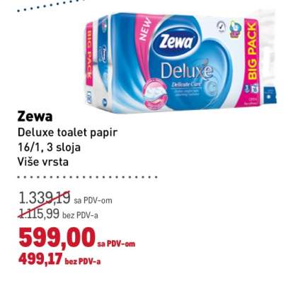 Zewa Deluxe Toilet Paper