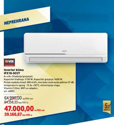 Inverter klima IFX18-SCCT