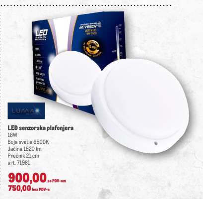 LED senzorska plafonjera