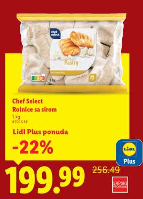 Chef Select Rolnice sa sirom