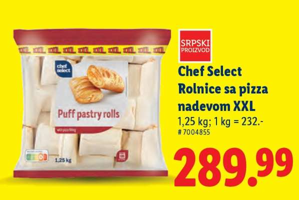 Chef Select Rolnice sa pizza nadevom XXL