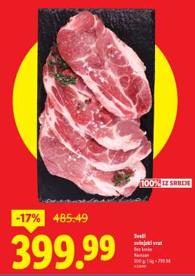 Sveži svinjski vrat