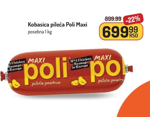 Kobasica pileća Poli Maxi