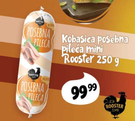 Kobasica posebna pileća mini Rooster 250 g