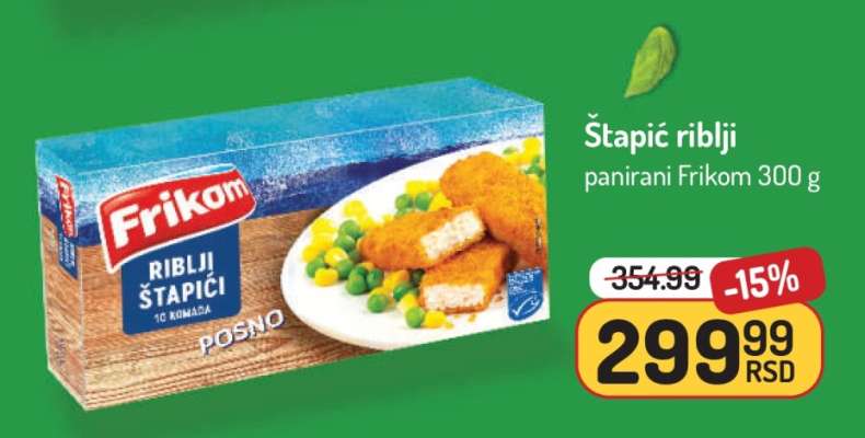 Štapić riblji panirani Frikom 300 g