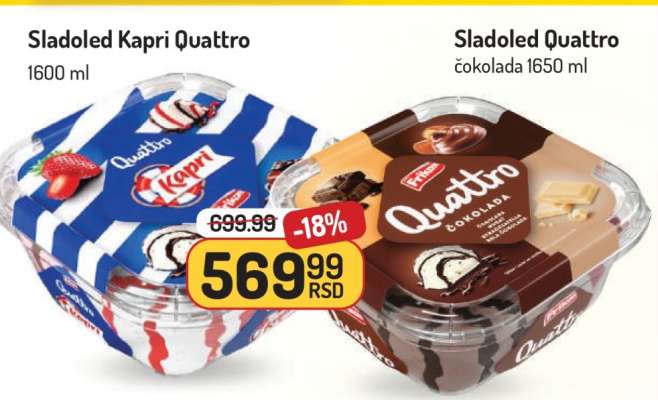 Sladoled Kapri Quattro